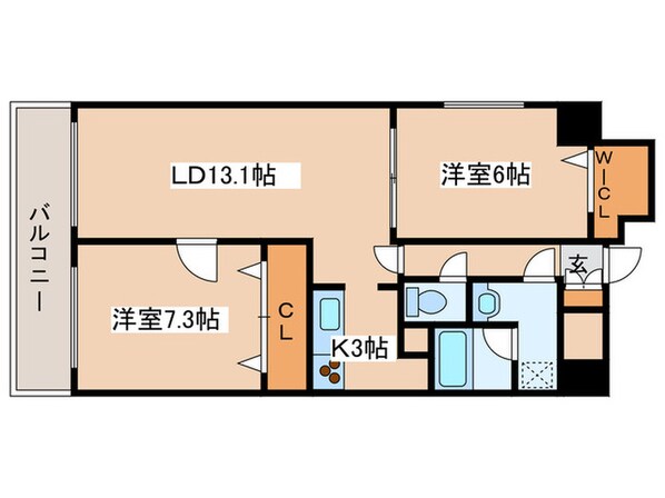 スクエアマンション６１４の物件間取画像